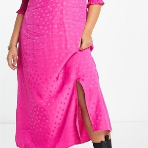 ASOS Curve Fuchsia Midi Dress